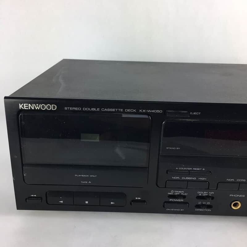 Vintage Kenwood KX-W4050 Stereo Dual Cassette Deck Powers On Does Not Engage image 1