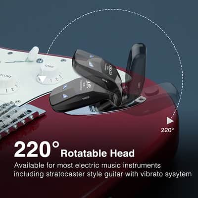 LEKATO WS-80 2.4GHz 4 Channels Wireless Transmitter Receiver System Rechargeable for Guitar Bass image 6