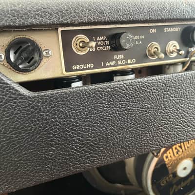 Vintage 1965 Fender USA Deluxe Reverb '60s Blackface Combo Tube Electric Guitar Amp 1960s image 20