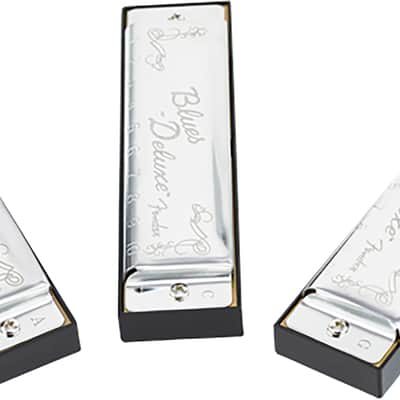 Fender Blues Deluxe Harmonica 3 Pack - Keys A, C, G image 4