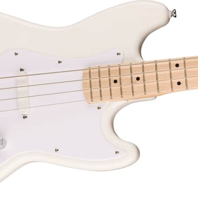 Fender Squier Sonic Bronco Bass, Maple Neck, White Pickguard, Arctic White image 4
