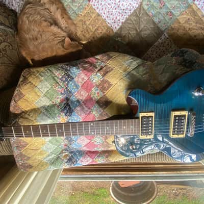 All Original Yamaha AES 620 2000's Blue Burst Seymour Duncan image 2