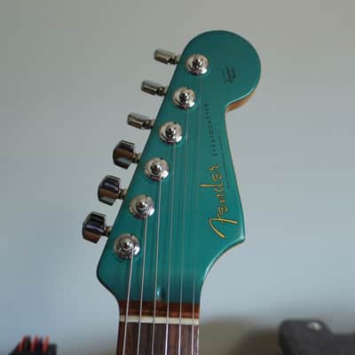 2011 Fender Custom Shop Custom Deluxe Stratocaster – Sherwood Green Relic – AY Pickups – OHSC image 2