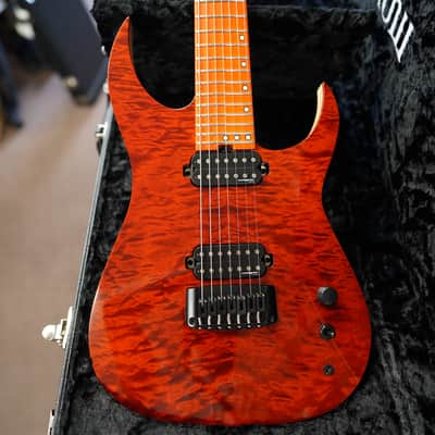 Schecter USA CUSTOM SHOP Keith Merrow KM-7 Hybrid – Vintage Sunburst 7-String w/ Black Tolex Merrow Case (2024) image 1