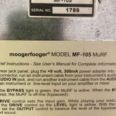 Moog MF-105 Moogerfooger MuRF - Black vintage image 5