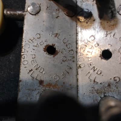Kluson Open back 3x3 on a strip Pre 1960s - Nickel image 3