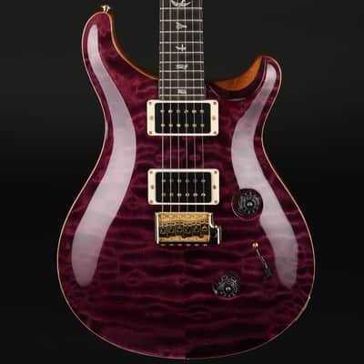 PRS Headstock Signature Custom 24 10 Quilt Top, 59/09s, Pattern Thin in Armando's Amethyst #193620 with Case - Pre-Owned image 1