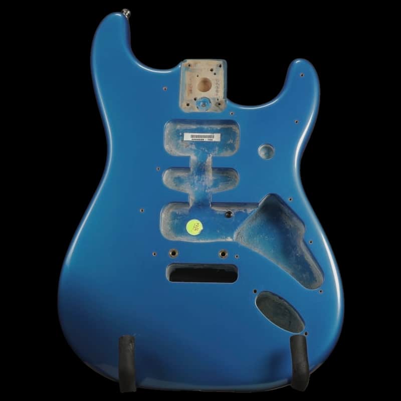 2003 Fender American Stratocaster Alder Body - Chrome Blue image 1