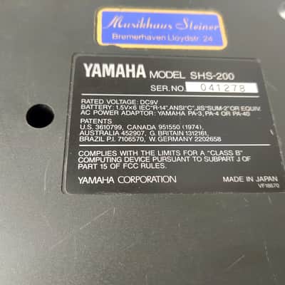 YAMAHA SHS-200 FM Digital Keyboard with MIDI Keytar image 8