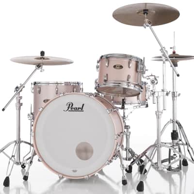 Pearl Masters Maple Gum 3-Piece Shell Pack 24x14 Bass Drum 16x16 Floor Tom 13x9 Tom Satin Rose Gold image 3