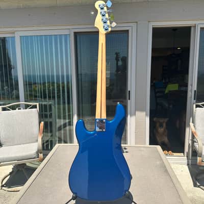 Video! Custom Fender Standard Precision Bass Blue image 11