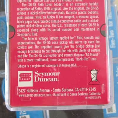 Seymour Duncan Seth Lover Humbucker Neck Pickup Nickel 4-conductor SH-55n image 2