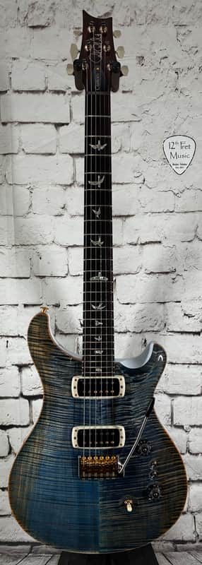 PRS Custom 24-08 10-Top 2025 Custom Color - Faded Blue Denim with White Rainbow Sparkle Back w/OHSC image 1