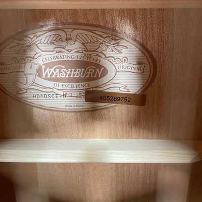 Washburn HD10SCE-0 Dreadnought Acoustic Electric Guitar with NEW FACTORY Hardshell Case MINT! NEW CONDITION!! image 7