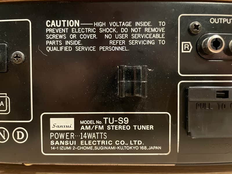 FOR SALE: Sansui TU-S9 Tuner - US Audio Mart