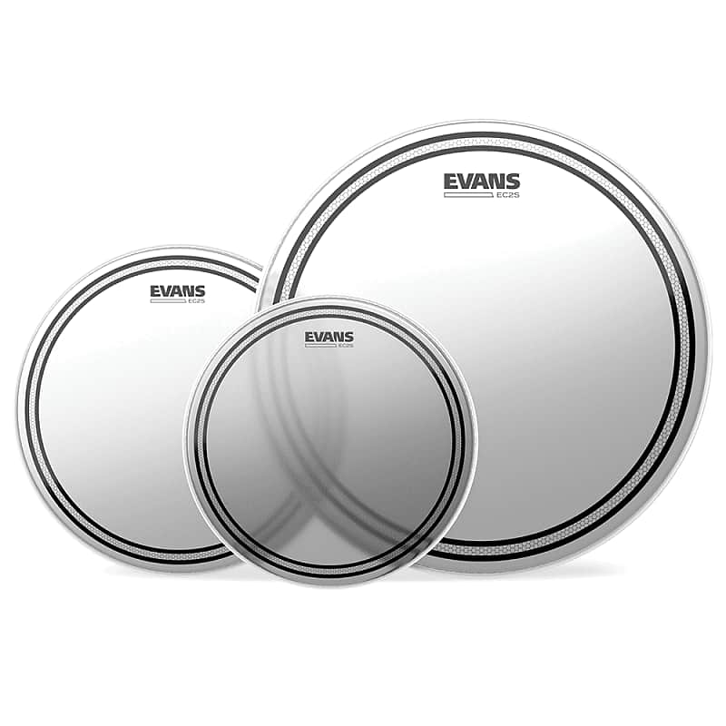 Immagine Evans ETP-EC2SCTD-R EC2 Coated Rock (10/12/16") Tom Drum Head Pack - 1
