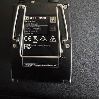 Sennheiser EK IEM G4 Stereo Bodypack Receiver  (G-Band: 566-608 MHz) image 2