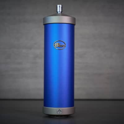 Rare Vintage Early Blue Bottle Tube Condenser Microphone Set image 4