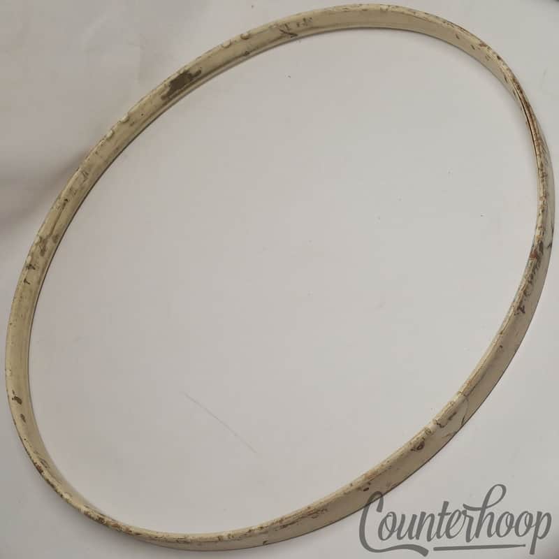 *Gretsch 27 1/4" Bass Drum Hoop/Rim 3-Ply Maple Wood White Vintage 10s Brooklyn* image 1