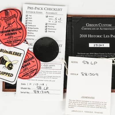2018 Gibson Custom Shop R8 '58 Reissue Les Paul Lemon Burst image 7