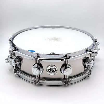 Used DW Collectors Stainless Steel Snare Drum 14x4.5 - Very Good image 1