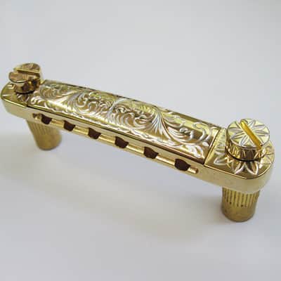 Gold Vintage Engraved Top Les Paul SG Style Guitar Tune O Matic Stopbar Tailpiece image 2