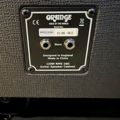 Orange PPC212OB 120-Watt 2x12" Open-Back Guitar Cabinet 2008 - Present - Black image 4