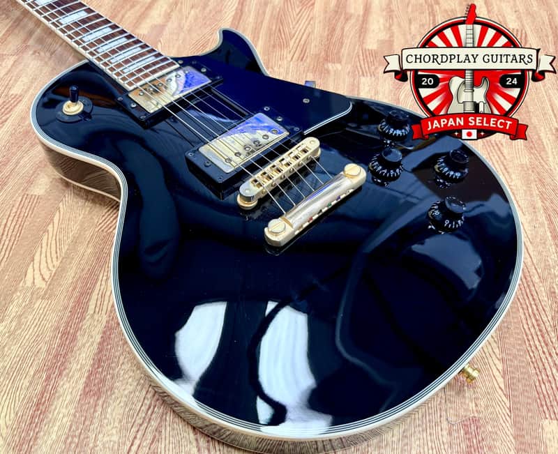 🔥2015🔥 Burny SRLC-55 Black Les Paul Custom~ Gold Hardware~ Japanese Import! image 1