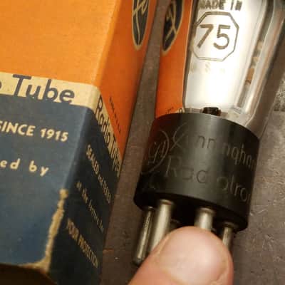 RCA etc. ONE (1) Type 75 Triode Diode Antique tNOS AT1000 TESTED Vacuum Tube Engraved Audio 1933-194 image 2