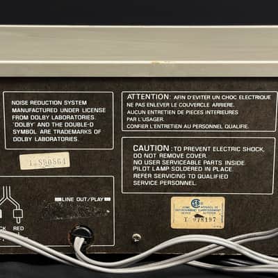 Toshiba PC-X10M Stereo Cassette Deck 1980-82 Silver Mint image 7