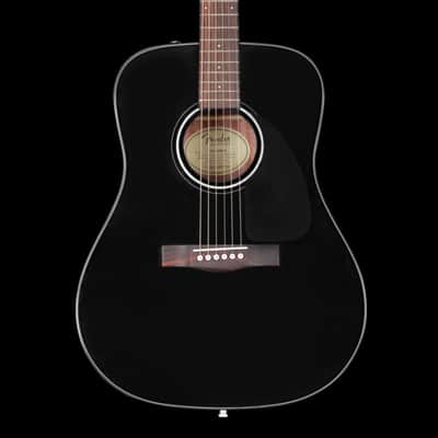 Fender CD-60 Dreadnought V3 Walnut Fingerboard Black With Case image 1
