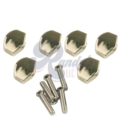 Kluson Replacement Tuner Buttons for Contemporary Diecast Series (6-Pack) Small Traditional CLOSEOUT-Chrome - KTMB02C - Chrome image 4