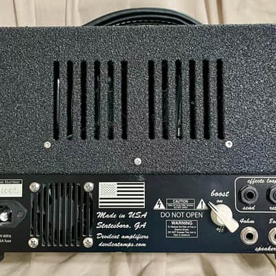 Devilcat Francine 30 Watt Class A Guitar Amp Head USA 2017 Black Crinkle Bullet Finish image 2