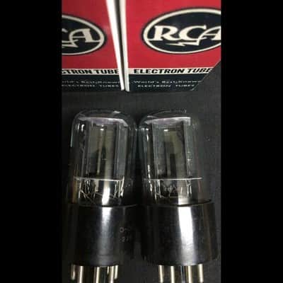 MATCHED PAIR RCA 6SL7GT (Moto label) Vintage Audio VACUUM TUBES Tested K.9697 image 3