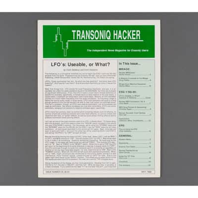 Transoniq Hacker Ensoniq User's Newsletter Issue #35