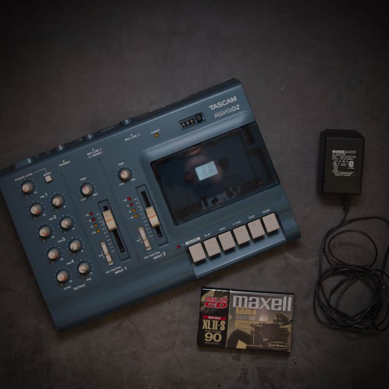 Serviced TASCAM Porta 02 mkII Ministudio (New Belts) 2000s - Blue image 1