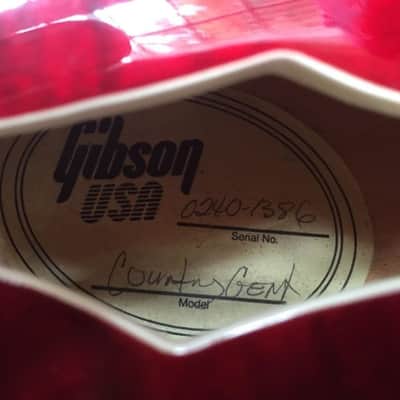 Gibson Country Gentleman  2001 Wine Red Finish image 2