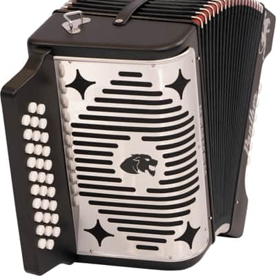 Hohner Panther Diatonic Accordion - Keys of F/Bb/Eb - Black-NEW image 3