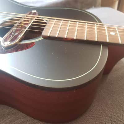 Gretsch Jim Dandy | Deltoluxe Parlor | All Satin finish Black top over Mahogany | Serial No. IWA2418645 image 19