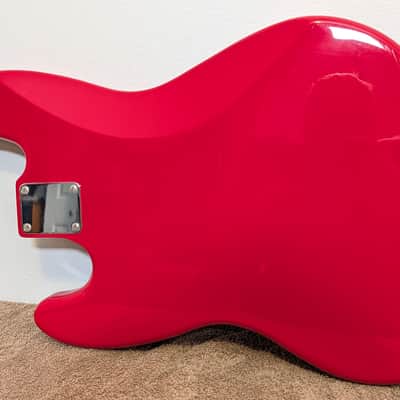 Fender  Squier Loaded Jazz Body / 1994 Black Label / Torino Red / Rare USA Body image 7