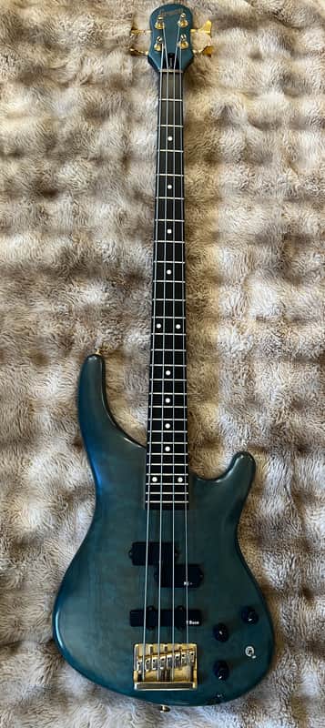 Super Rare 1989 1990 1992 Greco PXB-1200 PXB 1200 PXB1200 Phoenix 4 string Bass - Transparent Blue MIJ Japan Fujigen 26 frets brass nut P Duce pickups MIJ Ibanez Prestige HSC image 1