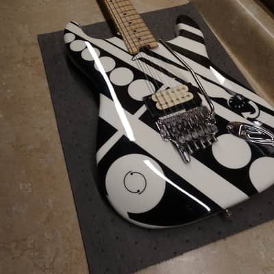 EVH Striped Series "Circles/See Ya" 2014--The OG --Titanium and Brass Hot Rodded- - Gloss Black/White image 22