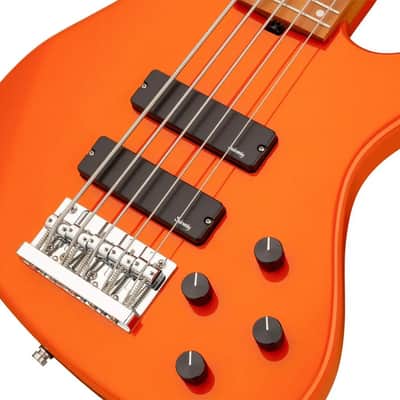 Sadowsky MetroExpress 5-String 24-Fret Modern Bass Roasted Maple Fingerboard 5-String Solid Candy Apple Orange Metallic High Polish image 6