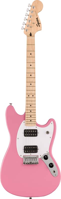Squier Sonic Mustang HH, Maple FB, Flash Pink image 1