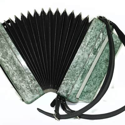 Russian Bayan Tulskiy, 3 Row Tula Chromatic Button Accordion, Vintage Music Box B System, New Straps and Soft Case, 2732 image 9