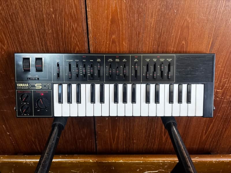 Yamaha CS01 rare black color vintage analog monophonic synthesizer image 1