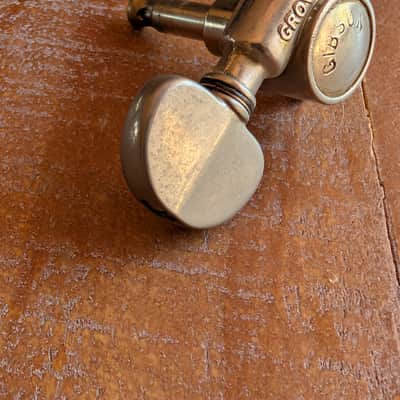 Grover Gibson Embossed Milk Bottle Tuning Peg EBG Side Early 1970s Nickel image 3