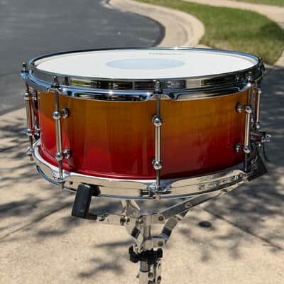 Pi Drum Company - 13x5.75" Curly Maple Stave Shell Snare Drum image 7