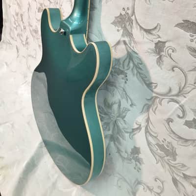 D'Angelico Premier DC 335 Style Semi-Hollow Body Electric Guitar-Ocean Turquoise-NEW! image 8