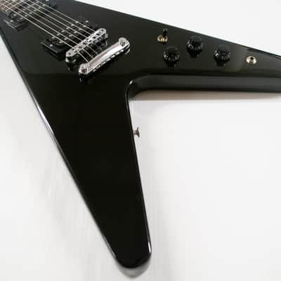 Gibson 80s Flying V Solidbody Electric Guitar - Ebony image 2